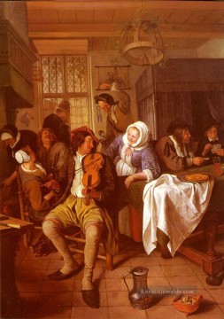  holländischen - Innen einer Taverne Holländischen Genre maler Jan Steen